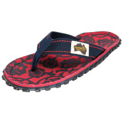 Tongs Gumbies Islander Flip-Flops - Red & Blue Rose