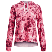 Sweat-shirt femme Under Armour Rival Terry Print Hoodie rose Pace Pink/White