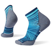 Chaussettes Smartwool Run Targeted Cushion Pattern Ankle Socks bleue deep navy