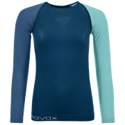 T-shirt femme Ortovox 120 Comp Light Long Sleeve W bleue petrol blue