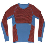T-shirt fonctionnel homme Devold Tuvegga Merino Shirt Man bleu / rouge CAYENNE