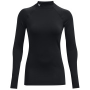 T-shirt femme Under Armour Authentics Mockneck vert Black/White