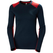 T-shirt fonctionnel femme Helly Hansen W Lifa Merino Midweight Crew bleue Navy