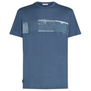 T-shirt homme Icebreaker Men Merino 150 Tech Lite SS Tee Elevation Line bleu Dawn