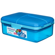 Boîte à goûter Sistema Lunche Quaddie 1,5 l bleue