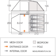 Tente familiale Vango Beta 450XL CLR