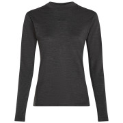 T-shirt fonctionnel femme Icebreaker Women 200 MerinoFine™ Ace LS Mock Neck gris foncé Jet Hthr-011
