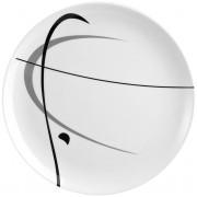Assiette Brunner Dinner plate ø 25 cm White blanc / noir