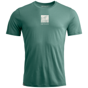 T-shirt fonctionnel homme Ortovox 120 Cool Tec Abstract turquoise Arctic Grey