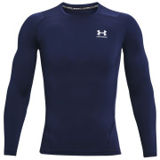 T-shirt fonctionnel homme Under Armour HG Armour Comp LS bleu foncé MidnightNavy//White