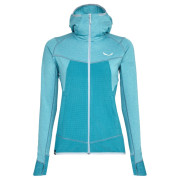 Sweat-shirt femme Salewa Puez Hybrid PL W FZ bleu clair OceanMelange