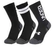 Jeu de chaussettes Under Armour Perf Tech Nov 3pk Crew noir / blanc Black/White