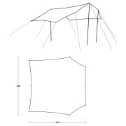 Auvent tente Outwell Canopy Tarp L