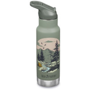Thermos enfant Klean Kanteen Insulated Kid Classic Narrow 12oz (w/Flip Seal Sport Cap) vert mountain scape