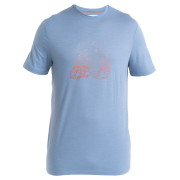 T-shirt homme Icebreaker Men Merino 150 Tech Lite III SS Tee Van Camp bleu clair Kyanite