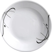 Assiette Brunner Deep Plate ø 21cm blanc / noir