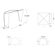 Connecteur tente Outwell Fastlane 300 Vehicle Connector with door