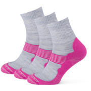 Chaussettes Zulu Merino Women 3-pack gris / rose