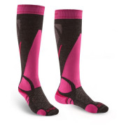 Chaussettes hautes femme Bridgedale Ski Lightweight Women's gris / rose graphite/pink/388