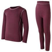 Ensemble fonctionnel enfant Dare 2b Pow II Baselayer Set Huckleberry rouge foncé Huckleberry