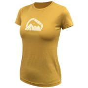 T-shirt fonctionnel femme Sensor Merino Air Summit jaune mustard