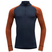 Col roulé homme Devold Duo Active Man Zip Neck orange / bleu Flame/Ink