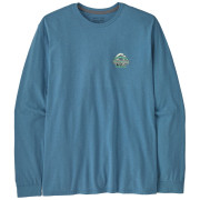 T-shirt homme Patagonia Long-Sleeved Great Waves Responsibili-Tee bleu Shore Blue