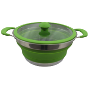 Pot Vango Cuisine 3L Non-Stick Casserole argenté / vert herbal