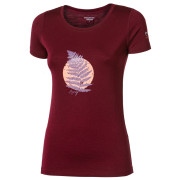 T-shirt fonctionnel femme Progress OS Sullana "Fern" 24QN rouge foncé