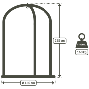Support chaise-hamac La Siesta Romano do 160kg