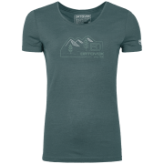 T-shirt femme Ortovox 150 Cool Vintage Badge T-shirt gris foncé Dark Arctic Grey