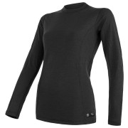 T-shirt femme Sensor DF Merino Wool dl.r. vert Black