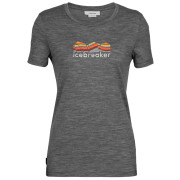 T-shirt femme Icebreaker Tech Lite II SS Tee Mountain Geology girs gritstone heather