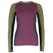 T-shirt femme Mons Royale Olympus 3.0 LS rose / vert Blackberry/Avocado