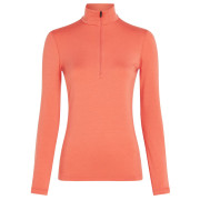 T-shirt femme Icebreaker W Mer Core Heavyweight LS Half Z orange Tang