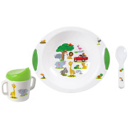 Set de vaisselle enfant Brunner Jungle Parade 6M+ blanc / vert