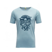 T-shirt fonctionnel enfant Devold Trollvass Merino Tee Jr bleu clair Cameo