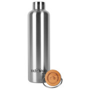 Gourde isotherme en acier inoxydable Tatonka Hot + Cold Stuff Bamboo Lid 1000