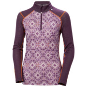 T-shirt fonctionnel femme Helly Hansen W Lifa Merino Midw Gra 1/2 Zip violet Amethyst Star Pixel
