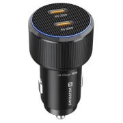 Adaptateur Swissten Car Charger 2X USB-C PD, 50W + cabel USB-C / USB-C, 1 m