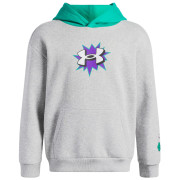 T-shirt fonctionnel enfant Under Armour UA B Rival FLC Graphics Hd Mod Gray Light Heather gris clair Mod Gray Light Heather / Geode Green / White