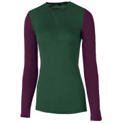 T-shirt femme Warg Merino 165 Long vert / rouge Green/Wine