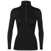 T-shirt fonctionnel femme Icebreaker 260 Tech LS Half Zip vert black