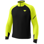 T-shirt fonctionnel homme Dynafit Alpine L/S 1/2 Zip Tee M noir / jaune 5A31 - ultra yellow/0910