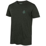 T-shirt homme Zulu Merino Quest 160 Short Comfy vert foncé dark green melange