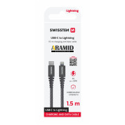 Câble données et chargement Swissten Aramid Reinforced USB-C/Lightning 1,5 m