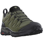 Chaussures randonnée homme Salomon X Ward Leather Gore-Tex vert / noir Deep Lichen Green / Black / Olive Night