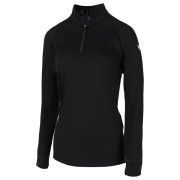 T-shirt femme Zulu Merino 180 Zip Long vert Black