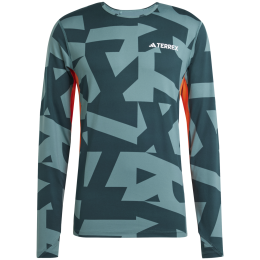 T-shirt fonctionnel homme Adidas Multi Synt Ls A vert / orange