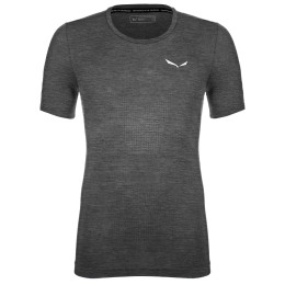 T-shirt homme Salewa Pedroc Amr M Seamless T-Shirt gris foncé Black Out